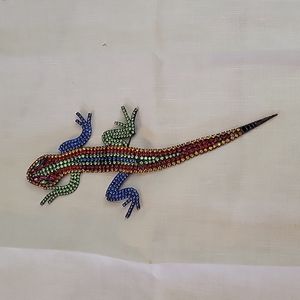 VINTAGE Butler and Wilson Swarovski Crystal Lizard pin